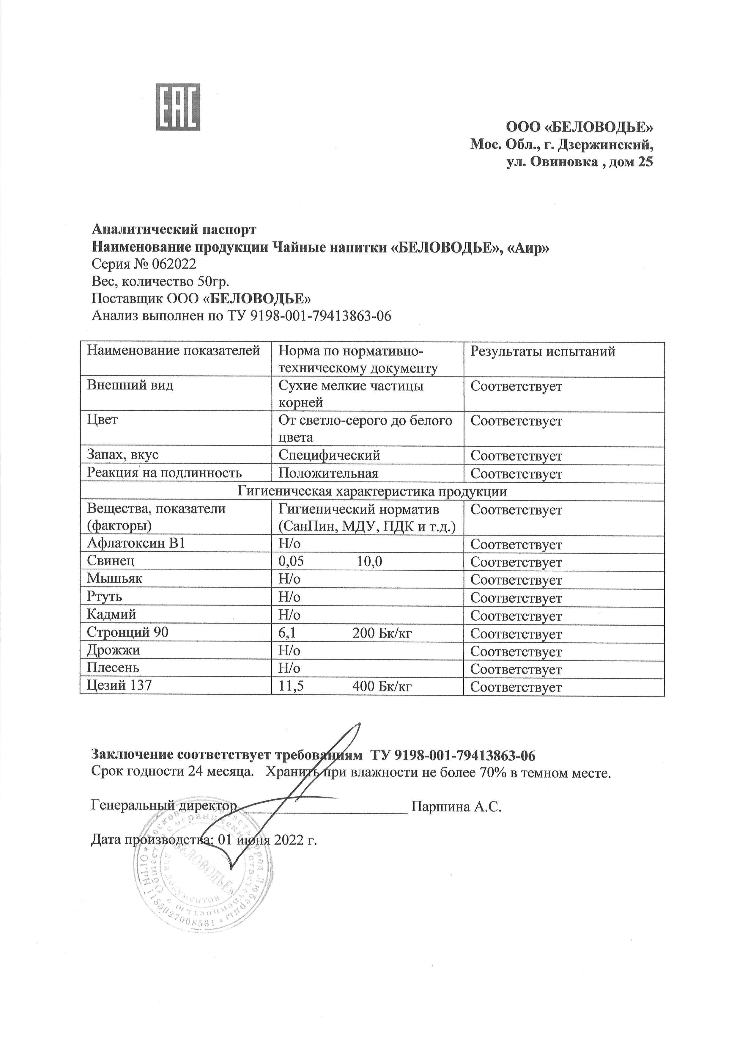 Паспорт №062022